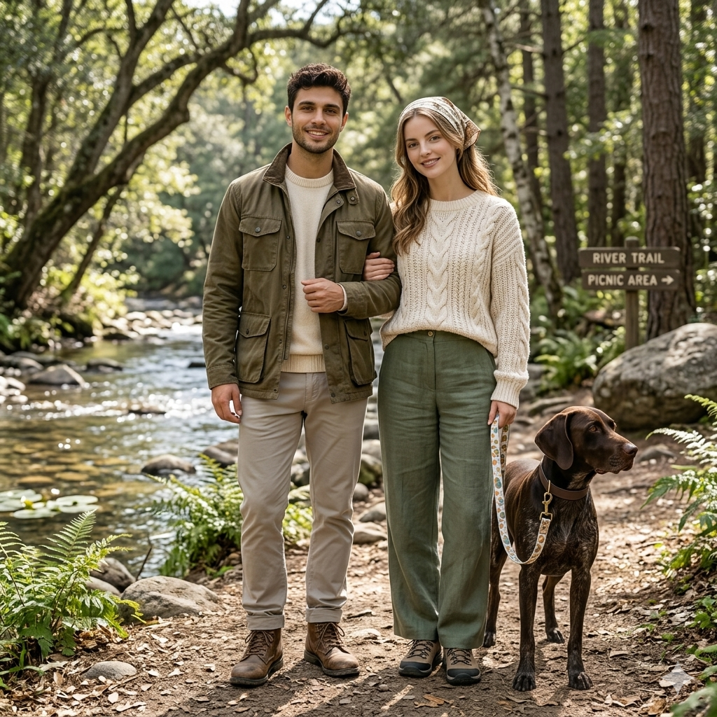 Floral Pet Leash – Garden Aesthetic Dog Lead | Durable, Stylish & Comfortable Dog Walking Accessory